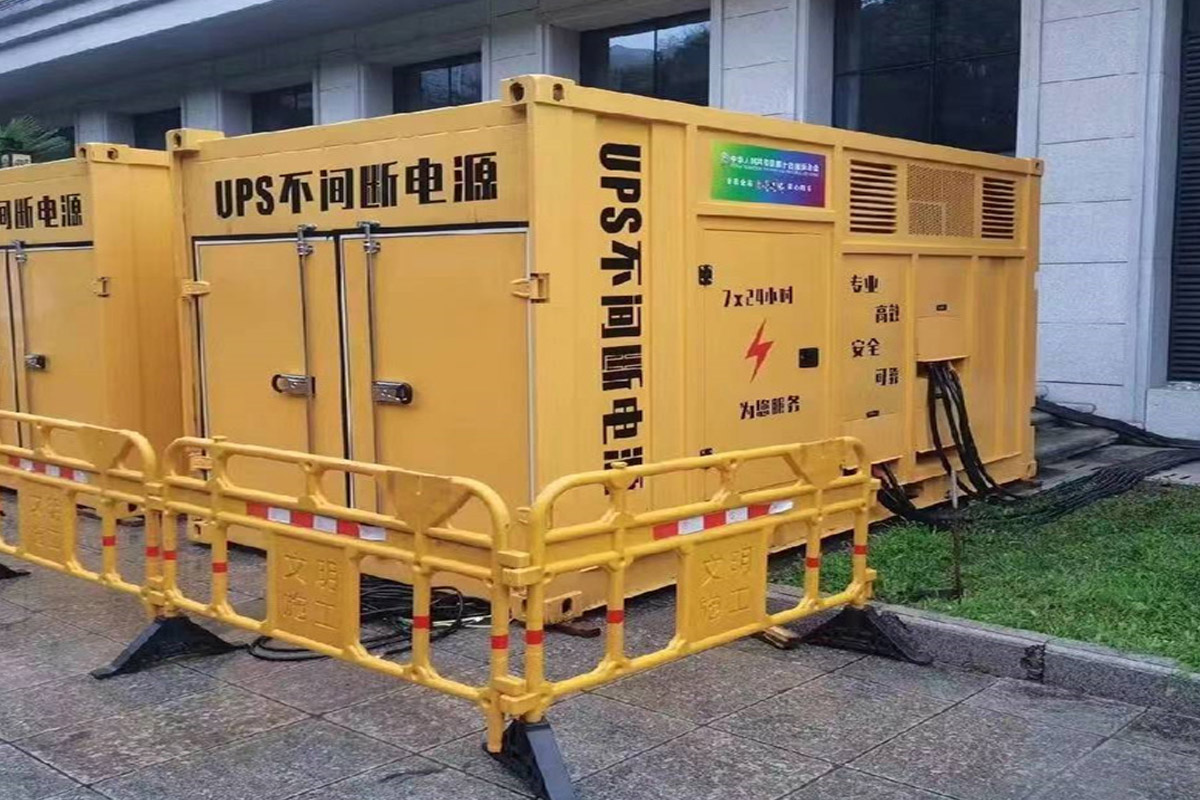 锦州发电机租赁施工现场